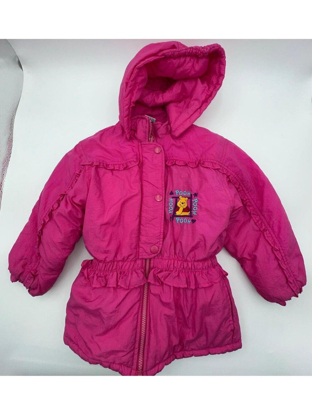 Vintage Winnie the Pooh Embroidered Girls Snow Jacket Size 6X